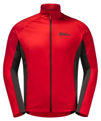 Image de Jack Wolfskin - Veste polaire « Morobbia » pour homme PP11857 (S) (rouge/noir)