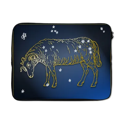 Produktbild von MuchoWow® Laptop Hülle 15 Zoll Sternbild - Widder - Sterne Laptoptasche - Laptoptasche - Sleeve - Rundum-Schutz