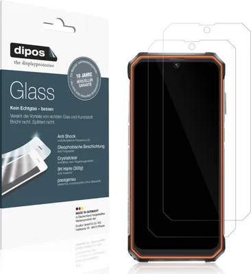 Produktbild von 2x Schutzfolie für Blackview  BV6200 - Anti-Shock 9H Folie dipos Glass