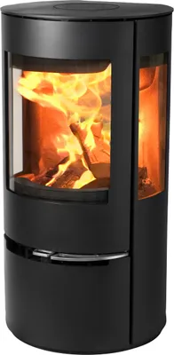 Produktbild von Kaminofen Aduro 17 Stahl schwarz 6,5 kW mit Holzfach