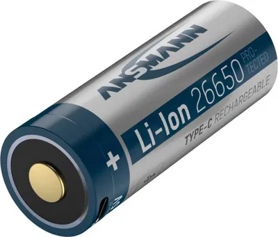 Imagen del producto de Ansmann 1307-0012 Ansmann Li-Ion 26650 5100mAh 3,6V Micro-USB Buchse  1307-0012