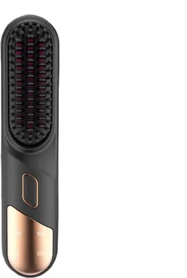 Produktbild von INF Kabellose Haarglättungsbürste mit Ionenpflege, Mini Haarstyler Schwarz