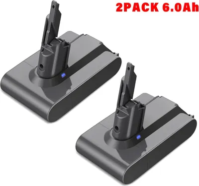 Immagine prodotto di Batteria di ricambio per aspirapolvere V7 SV11 - Li-Ion 21,6 V - Confezione da 2 - 6,0 Ah - Compatibile con Trigger/Animal/Fluffy/Absolute/Handheld/Car+Boat - Rosso