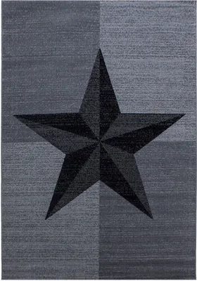 Produktbild von Kurzflor Teppich Pago rechteckig, Farbe: Grau, Größe:140x200 cm