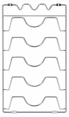 Produktbild von Topfdeckelhalter 5-stufig, Deckelhalter ohne Bohren, Metall Wandhalterung für Schranktür, Küche und Topfdeckel