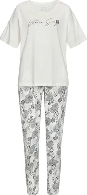 Produktbild von Vivance Dreams Pyjama 2 -teilig creme-gemustert Größe 36/38