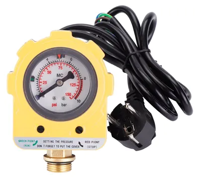 Druckschalter für Wasserpumpen, 0-10 bar, 220V, einstellbar
