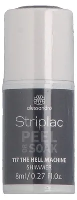 Produktbild von alessandro Striplac Peel or Soak 117 The Hell Machine 8ml, 8 ml, Grau, The Hell Machine, Färbung, Schutz, Verstärkung, Glanz, Flasche