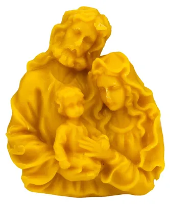 Imagen del producto de Relieve de la Sagrada Familia, elaborado íntegramente con cera de abeja natural