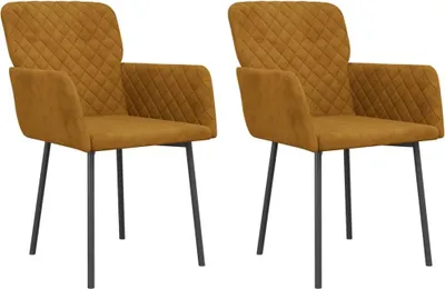 Produktbild von vidaXL Esszimmerstühle 2 Stk. Braun Samt