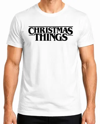 Zdjęcie produktu dla Koszulka męska Demogorgon z serii Christmas Things Stranger Christmas Gift, Biały, 3XL