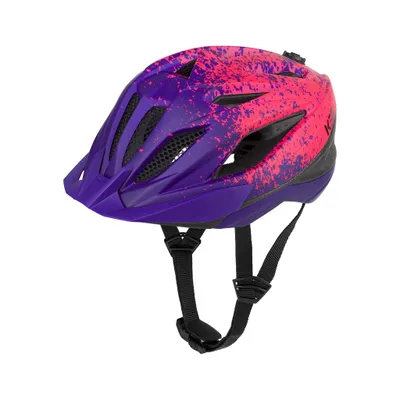 Immagine prodotto di Casco da bicicletta per bambini e ragazzi KED Street Jr Pro con luce posteriore a LED, tecnologia Maxshell, K-FIT; colore: viola rosa; taglia: 49-55 (S)