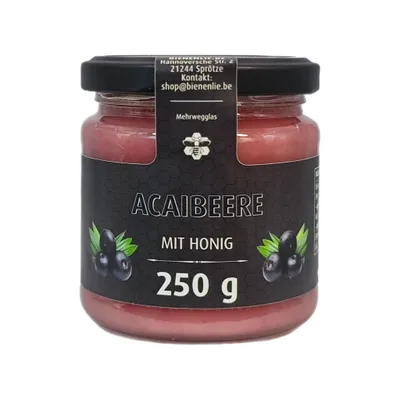 Produktbild von Acaibeere mit Honig - leicht herb & fruchtig Honigsüßer aufstrich mit natürlicher Frucht | 250g perfekt zum verschenken & genießen