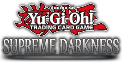 The image displays the logo for the Yu-Gi-Oh! Trading Card Game, along with the title 'Supreme Darkness'.