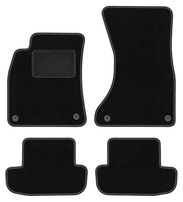 Image de Tapis de sol en moquette pour Audi A5 8T 2008-2018 (coupé) – jeu 4 pièces, noirs, sur mesure – Wielganizator LUX