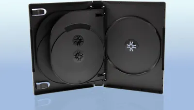 Produktbild von 50 DVD Hüllen / Farbe: schwarz / 6er 6fach DVD Box