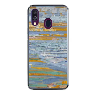 Produktbild von MuchoWow® Handyhülle Schutzhülle Hülle für Samsung Galaxy A40 Blick auf den Strand und die Seebrücke von den Dünen aus - Piet Mondrian Silikon Softcase Handy Hülle - Handy-Tasche