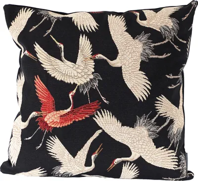 Produktbild von Gobelin Dekorativer Kissenbezug für Sofa Schlafzimmer Wohnzimmer, JAPANISHE KRANICHE, 45x45