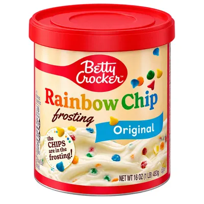 Produktbild von Betty Crocker Rainbow Chip Frosting, KI-generiertes Bild