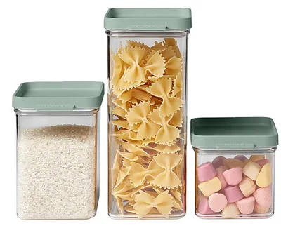 Productafbeelding van MEPAL 106400094700 MEPAL Vorratsdosen-Set Omnia 9,2/13,3/21,7 cm hoch nordic sage 0,7/1,1/2,0 l, 1 Set