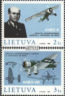 Produktbild von Briefmarken Litauen 1998 Mi 662-663 (kompl.Ausg.) postfrisch Gustaitis