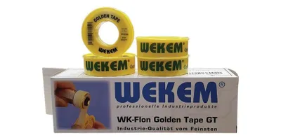 Immagine prodotto di WEKEM Nastro sigillante in PTFE Nastro dorato L12 m L12,7 mm P0,1 mm - 6111500120012