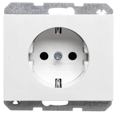 Image de Prise Berker Schuko, K.1, blanc polaire brillant, 1 pièce.