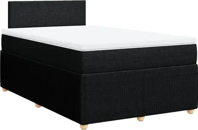 Produktbild von vidaXL Boxspringbett mit Matratze Schwarz 120x190 cm Stoff