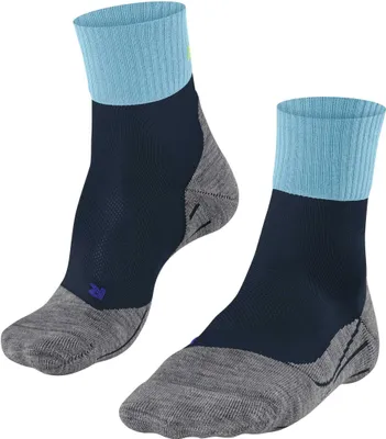 Zdjęcie produktu dla Skarpety sportowe FALKE dla mężczyzn – TK2 Short Cool, skarpety trekkingowe i turystyczne, jednokolorowe szaro-niebieskie, rozmiar 42–43
