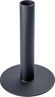 Produktbild von INNA-GLAS Kerzenhalter Hilarius für Stabkerzen bis 2,5cm, schwarz, 12cm, Ø10cm - Metall Kerzenständer