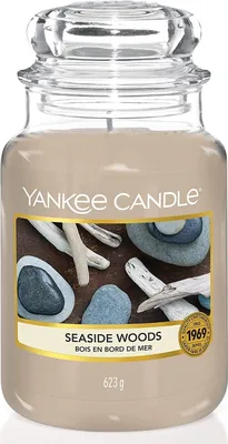 Produktbild von Yankee Candle, Duftkerze Seaside Woods, Large Jar, Grün, H 17.5 cm, Ø 9.7 cm, 623g