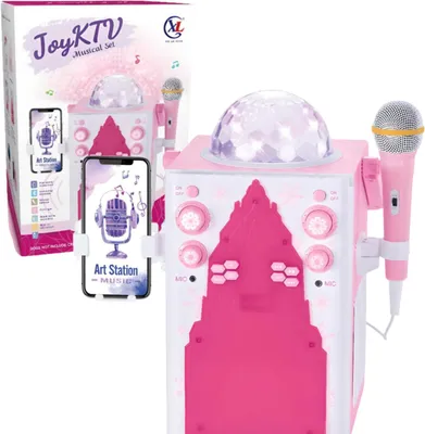 Zdjęcie produktu dla Zestaw Do Śpiewania Karaoke Mikrofon Kula Led Światło Piosenki Dźwięk USB