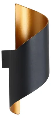 LED Wandlampe IP65, 10W, Up & Down, Aluminium, 28 cm, Schwarz