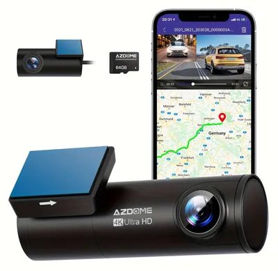 Productafbeelding van Dashcam - Autocamera - Dashboardcamera - 4K Ultra HD - 3-Kanaals met Nachtzicht en IPS Scherm
