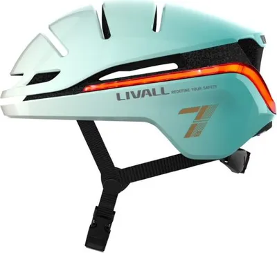 Image de Road Helmet 58-62cm LED Lights SOS Drop Sensor Mint