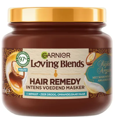 Image de Masque Garnier Loving Blends 340 ml à l'argan riche