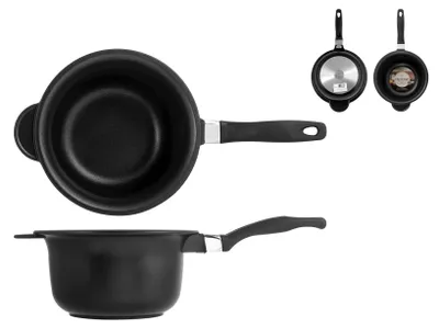 Zdjęcie produktu dla Garnek, okrągły, aluminiowy, czarny, 26 cm