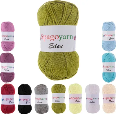 100g Strickgarn Eden Uni Häkelgarn pistaziengrün