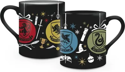 Produktbild von Harry Potter Tasse Unisex The 4 Houses schwarz/blau/grün Standard