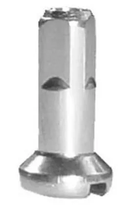 Produktbild von Nippel Messing silber, L = 14,0mm, Ø = 2,0mm, cnSpoke, 100 Stück, Messingschlager, M28329501
