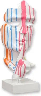 Produktbild von Maske aus Kunstharz „Speak no evil“ – tropfenweiß Replikat Retro Design Dekoration