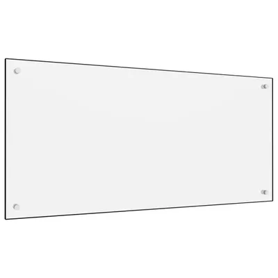Image de vidaXL Dosseret de cuisine blanc, 120 x 60 cm, en verre trempé