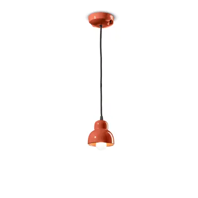 Produktbild von Deco Vintage Kronleuchter Berimbau Keramik Orange Pokè 1 Licht E14