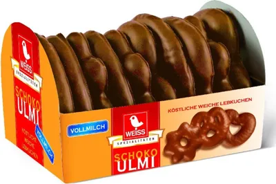 Zdjęcie produktu dla Weiss Schoko Ulmi piernik miękki z mleczną czekoladą 150g
