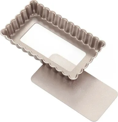 Produktbild von CANDeal 7 Zoll Rechteckige Tortenform Mit Abnehmbarem Losem Boden, Antihaftbeschichtet, Längliche Quiche-Backformen Für Ofen Und Heißluftfritteuse, Schnellkochtopf