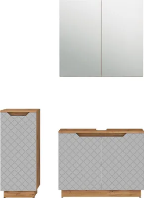 Immagine prodotto di Set di mobili da bagno Vicco Lotta Grigio 3 parti, Model 59537