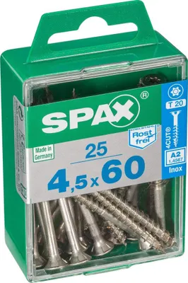 Produktbild von Spax Universalschrauben 4.5 x 60 mm TX 20 - 25 Stück Edelstahl