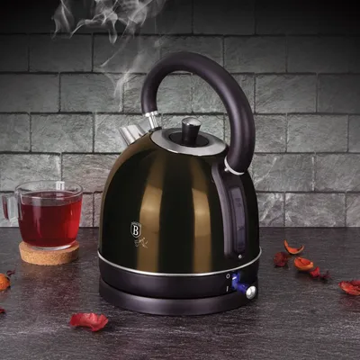Produktbild von Berlinger Haus BH/9337, 1,8 l, 2200 W, Schwarz, Edelstahl, Wasserstandsanzeige, Drahtlos