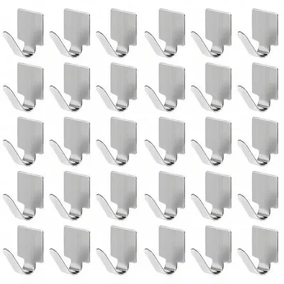 Productafbeelding van Zinnstoff wandhaken, set van 30 - Zilverkleurige wandhaken - Slank en robuust - Eenvoudige montage - Wandhaak