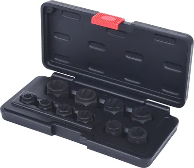 Produktbild von KS Tools 913.3880, Steckschlüssel-Satz, 3/8", 10 Kopf/Köpfe, Chrom-Molybdän-Stahl, 300 g
